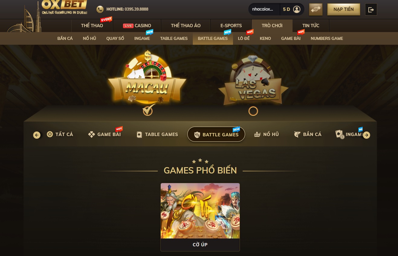 Battle Games Oxbet có gì hot? Cách chơi thế nào?