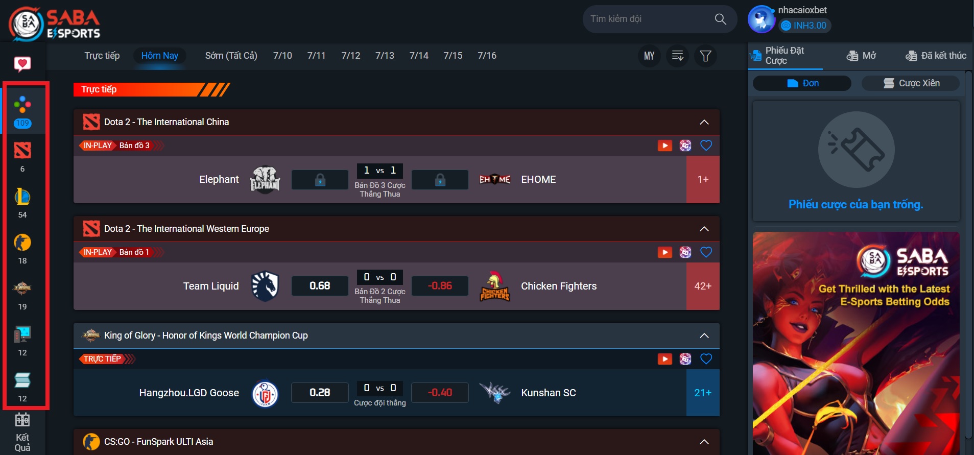 E-sports Oxbet gồm những môn nào? Cược ra sao?