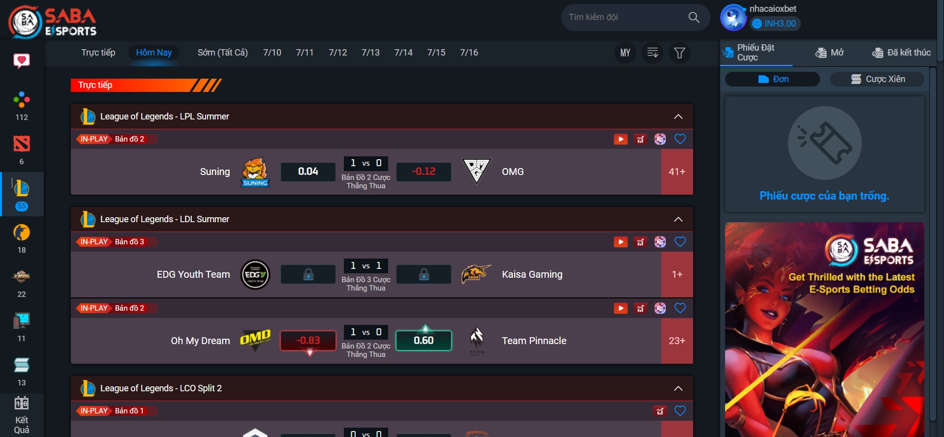 E-sports Oxbet gồm những môn nào? Cược ra sao?