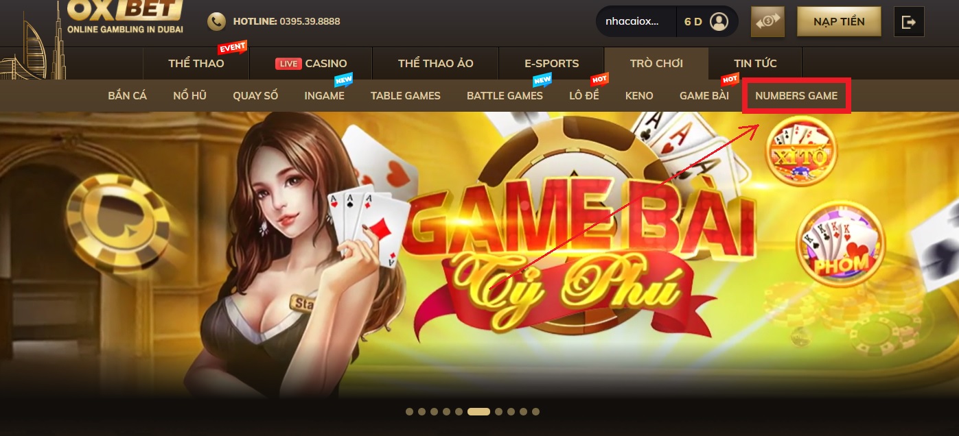 Numbers Game Oxbet có gì đặc biệt? Chơi thế nào?