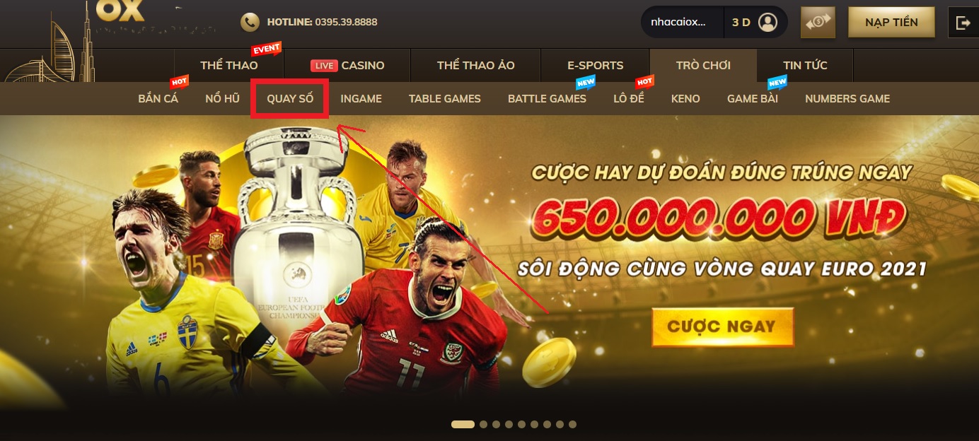 Quay số của Oxbet là gì? Cược thế nào?