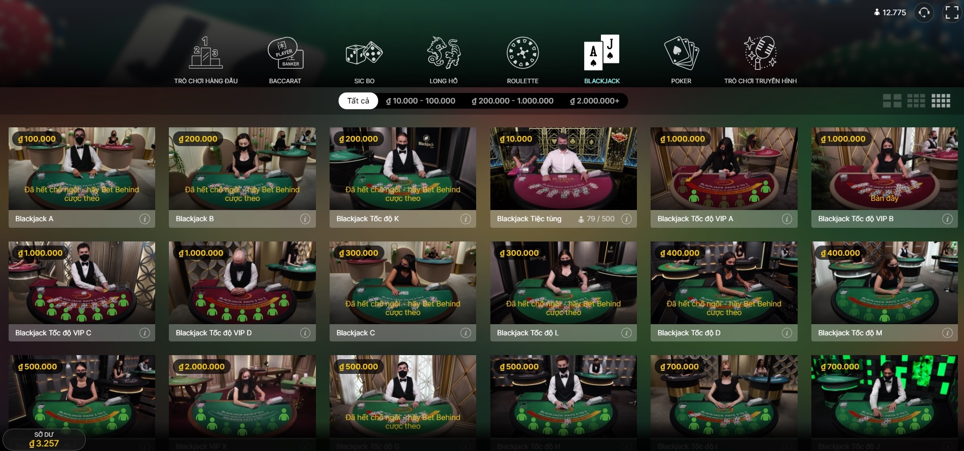Table Games của Oxbet có những trò nào? Chơi gì dễ thắng?