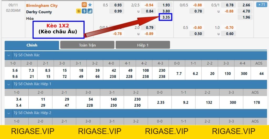 Cách Tính Kèo rigase.vip