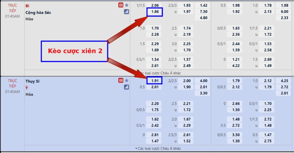 Cược xiên là gì? Cách tính kèo xiên dễ hiểu nhất