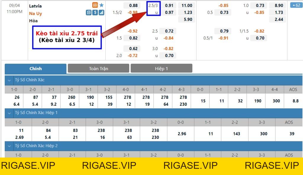 Cách Tính Kèo rigase.vip