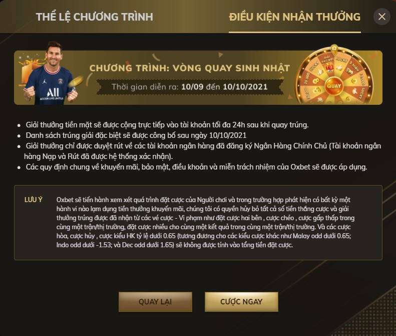 Sự kiện khuyến mãi mừng sinh nhật Oxbet 1 tuổi – 350.000.000